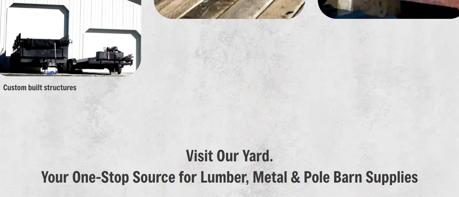 BJ's Metal & Lumber website, page detail